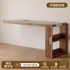 Escritorio Doble de Madera Maciza Mesa de Estudio para Adultos en Casa Mesa Larga para Dormitorio Armario de Almacenamiento Mesa de Ordenador Retráctil Integrada