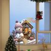 Variedad de Productos Nuevos Guantes Navideños de Muñeco de Nieve y Copo de Nieve Pintados a Mano Decoración Festiva Pegatinas de Pared Autoadhesivas Visibles por Ambos Lados para Vidrio de Ventana