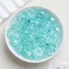 Cuentas de resina transparentes en forma de estrella con pequeñas facetas y agujeros grandes, cuentas planas para joyería DIY, cadenas de teléfono, pulseras de cuentas y accesorios