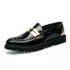 Zapatos de Cuero Blanco Brillantes de Moda para Hombre Zapatos de Hombre con Piernas Foto de Boda Estilo Británico Vintage Zapatos Slip-on Perezosos