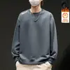 Camiseta de Manga Larga para Hombre Destacada, Marca de Moda, Forro Polar, Top Otoño-Invierno, Sudadera, Camiseta Interior Juvenil, Camiseta Base