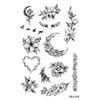 Calcomanías de Tatuaje de Jugo Herbal Estilo Europeo y Americano Serpiente Flor Media Manga Calcomanías de Tatuaje Semipermanente Impermeables y a Prueba de Sudor Dibujos Animados