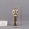 Ornamento de Estátua em Latão Maciço do Presidente Mao em Pé, Escultura de Corpo Inteiro de Mao Zedong, Estátua de Cobre, Artesanato Decorativo de Figura Comemorativa para Sala de Estar