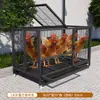 Jaula para pollos plegable tamaño grande jaula para criar pollos avicultura gallinero rural nido de pollo casa de pollos cobertizo para pollos malla metálica jaula para patos