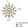Decoração de Natal Recorte Plástico Dourado Floco de Neve de Natal Casa Árvore de Natal Pingente DIY Pingente de Floco de Neve
