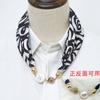 Primavera y Otoño Nuevo Estilo Hebilla Magnética Bufanda de Seda Banda Larga para el Cabello para Mujer Camisa Decorativa Bufanda para Usar con Perla Bufanda de Moda al Mayoreo