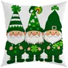 Calle. Funda de Almohada Día de San Patricio Trébol de Cuatro Hojas Letra Dibujos Animados Decoración del Hogar Funda de Almohada Estilo Ins Almohada para Sofá