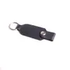 Estojo de Armazenamento para Pen Drive Mini USB, Estojo de Couro com Chaveiro para Pen Drive Portátil, Estojo de Couro Personalizado para HD Móvel