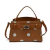 Bolsa de Mão de Bolinhas Mini Nicho para Mulheres, Novo Estilo Primavera 2026, Bolsa de Ombro/Axila Casual de Alta Qualidade e Estilosa