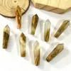 Bestsellers Europeus e Americanos Mais Vendidos na Amazon: Pedra Semipreciosa de Cristal 8*31mm Coluna Hexagonal Pontiaguda Pedra Solta Acessórios DIY Joias