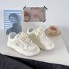Beier 2024 primavera branco pêssego rosa pão branco sapatos femininos 2023 novo outono popular all-match tênis casuais