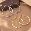 Pendientes Largos de Aguja Plateada para Mujer, Pendientes de Lujo de Gama Alta con Sentido del Diseño, Pendientes de Aro Nicho No Desgastables, Exagerados para Rostros Cuadrados y Redondos, Venta al por Mayor