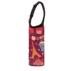Juego de tazas de 500 ml tipo hebilla de color, bolsa para taza, taza térmica de vidrio, bolso de mano, juego de tela portátil, logotipo de huella de mano cálida