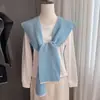 Xale Doce Gear 100% Lã Pura Para Ombros Feminino Estilo Ins Estilo Japonês e Coreano Design Doce Primavera e Outono Escritório Quente