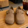 Sapatos Birkenstock de Solado Macio 2026 Primavera Novo Estilo Solado Grosso Aumenta Altura Dupla Uso Retro Versátil Casual Mocassins Femininos