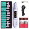 30 Cabezales de Pulido Set de Herramientas para Manicura Lápiz Pulidor de Uñas Mini Eléctrico Portátil Herramienta para Manicura para Remover Uñas