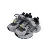 Tamanhos 26-37, cabedal de couro, feito à máquina, tênis esportivos infantis de tamanho médio a grande, tênis infantis de malha, tênis casuais unissex estilo "dad shoes", modelo 6625