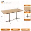 Envío Gratis, Lujo Ligero Estilo Madera Natural Cafetería Mesa Redonda Pequeña, Cabina de Sofá Doble, Mesa de Reuniones Simple, Mesa de Café para Panadería