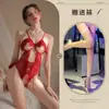 Qiaozi Intimates, Macacão para Seios Pequenos, Renda Sexy com Abertura, Não Precisa Tirar Uniforme, Pijama Sexy Tentação 493