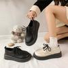 Mocassins 2023 Novo Retro Sola Grossa Estilo Universitário Salto Grosso Sapatos de Uma Sola Femininos Casuais Mais Fáceis de Combinar Sapatos Pequenos de Couro Britânicos Sapatos Femininos