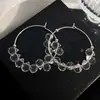 Pendientes de Cristal Transparente Brillante con Perlas Textura Simple Nicho Orejera de Alta Gama 2025 Nueva Llegada Pendientes para Mujer