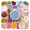 50 Piezas de Pegatinas de Sello de Pintura de Fuego, Personalizadas y Creativas, Impermeables y Exquisitas Pegatinas de Graffiti para Vasos de Agua, Vasos de Té de Leche, Cuadernos