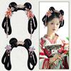 Ropa China Antigua Ming Hecho Todo-partido Peluca Integrada Paquete de Cabello Perezoso Accesorios para el Cabello del Sombrero Conjunto Todo-partido