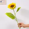 Flores Artificiales de Girasol Afelpadas para Decoración del Hogar, Hotel, Sala de Estar, Ramo de Flores Falsas, Accesorios Fotográficos de Girasol, Flores Falsas