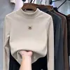 Ropa interior básica para niña Primavera y Otoño 2026 Nuevo Estilo DeRong Cuello semi-alto Ropa interior para niños Camiseta de manga larga Top para bebé niña