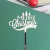 Decoração de Bolo de Natal Estilo Ins Transfronteiriço Feliz Natal Decoração de Bolo Acrílica de Natal Inserção para Bolo de Natal