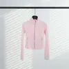 En Stock Chaqueta Lulu Original Label Define Corta con Cuello Alto para Yoga y Running, para Mujer, Corte Ajustado, Adelgazante, Elástica, Moldeadora