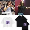 2025 Jisoo Turnê Asiática Concert Lightsloveaction Periféricos Jisoo Mesmo Estilo Roupas Camiseta de Manga Curta