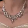 Colar com Franja Prateada Zoozmomo para Mulheres 2026 Novo Estilo Corrente Exagerada para Clavícula Colar para Jantar de Casamento