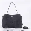 Bolso Tote Rodeo de Cuero Genuino de Gran Capacidad, Bolso de Hombro Cruzado Práctico para el Trabajo, Bolso de Mano de Alta Gama con Patrón de Cocodrilo para Mujer