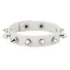 Pulsera de Cuero con Remaches de Personalidad Tendencia Punk Europea y Americana Pulsera de Acero Inoxidable con Broche de Presión Rock Gótico