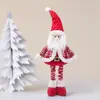 Muñeca Navideña Nueva Transfronteriza Decoración Navideña Muñeco de Nieve Muñeco Retráctil Muñeco de Reno Tejido Adornos para Escena de Ventana