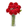 Flor Artificial Rosa Día de San Valentín Nuevo Ramo Arreglo de Flores de Plástico Decoración Sala de Estar Decoración de Interiores Flor Falsa