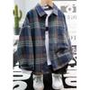 Camisas de Manga Comprida para Meninos 2026 Primavera e Outono Novas Camisas de Flanela Xadrez Estilo Europeu e Americano Infantis em Estoque Fornecimento Direto Atacado