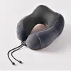 Almohada en U Transfronteriza de Amazon para Siesta, Almohada para Avión, Espuma Viscoelástica, Viaje, Cuello, Cervical, Almohada para el Cuello
