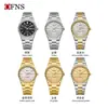 Ofns Reloj de Moda Más Vendido Transfronterizo Clásico para Hombre con Doble Calendario de Cuarzo Correa de Acero Luminosa Reloj de Cuarzo de Negocios para Hombres