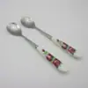 Cuchara de café con mango de cerámica creativa, tenedor de fruta, cuchillo y tenedor para pastel de luna, venta al por mayor directa de fábrica