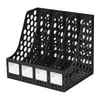 Rack de Dados Qixin B2074 (Quatro compartimentos) Prateleira Organizadora de Mesa Porta-Arquivos Preto/Azul/Cinza