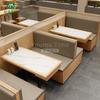 Juegos de Mesas y Sillas de Madera Maciza para Cadenas de Restaurantes, Asientos de Cabina para Restaurantes Cafetería, Tienda de Fideos, Tienda de Fideos de Arroz, Mesas y Sillas de Comedor para Uso Comercial