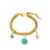 Pulsera de Cadena de Hueso de Serpiente de Moda Nicho Europea y Americana Transfronteriza de Alta Gama Bamang Estrella Ojo de Diablo Borla Disco