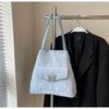 Verano 2025 Nuevo Casual Moda Gran Capacidad Moda Estilo Coreano Bolso Tote de Hombro para Viajes de Color Sólido Casual para Dama