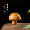 Madera de Palo de Rosa Sándalo Sándalo Madera de Hongo Arcoíris Tallado Hecho a Mano DIY Pequeños Accesorios Llavero Cadena para Teléfono Móvil Colgante