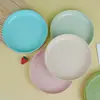 Prato Redondo de Palha de Trigo para Uso Doméstico, Prato de Refeição, Cinzeiro para Ossos, Prato de Restaurante para Servir Comida, Prato de Plástico, Prato para Ossos