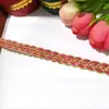 Accesorios de ropa Yiwu 0.8 cortina de borde curvo encaje trenzado encaje de color encaje tejido encaje dorado