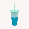 Taza Sensible a la Temperatura que Cambia de Color de 16 Oz 24 Oz 710 ml con Popote Escarchado de Plástico para Agua con Tapa y Popote Amazon
