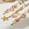 Lele Jewelry Série Oceano Aço Inoxidável Colar de Concha Pulseira de Estrela do Mar Conjunto de Colares Estilo Praia Joias de Verão